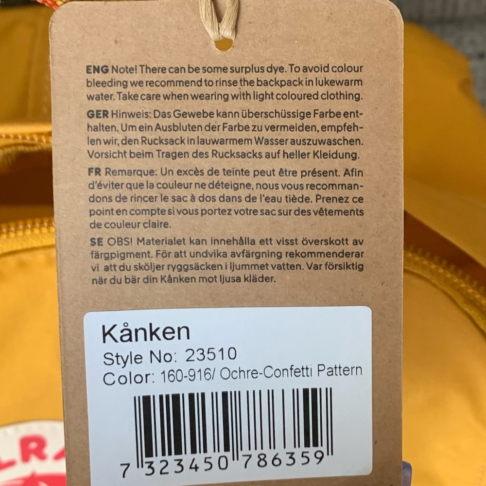 Kånken Yellow Backpack - Picture 4 of 8